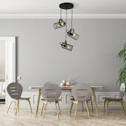 Lampa wisząca loftowa czarna ANTOIN 3