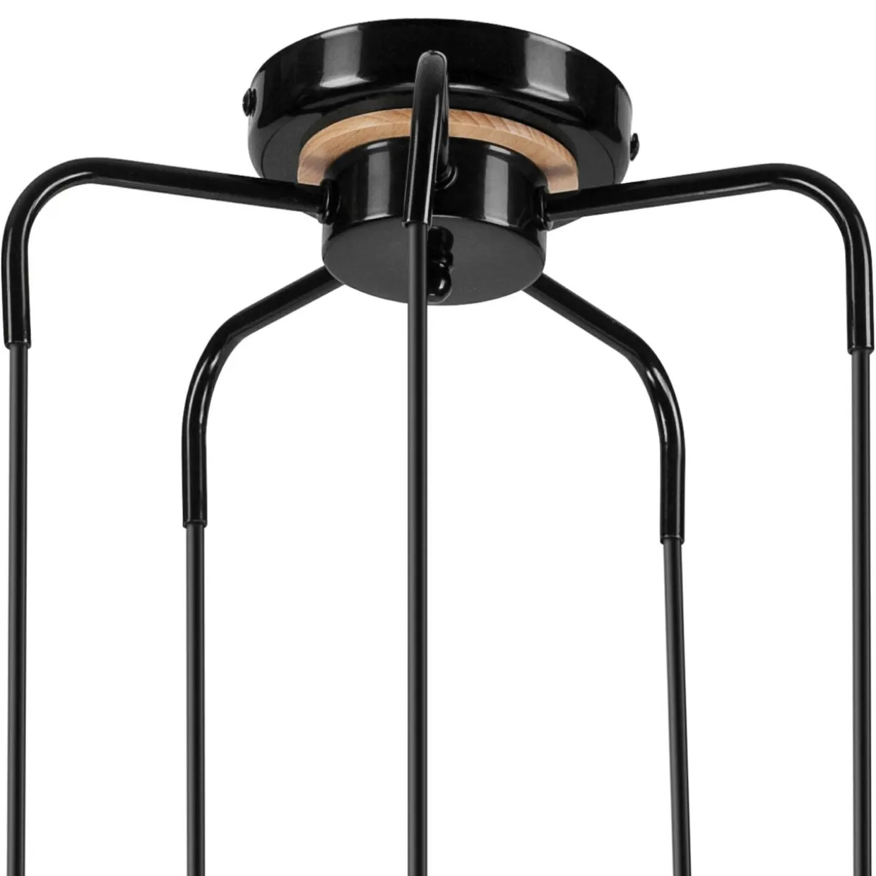Lampa wisząca loftowa czarna ANGELINA 5