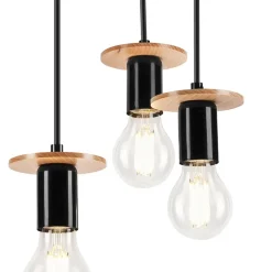 Lampa wisząca loftowa czarna ANGELINA 5
