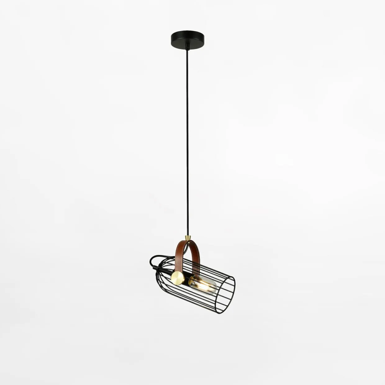 Lampa wisząca loftowa czarna ANTOIN
