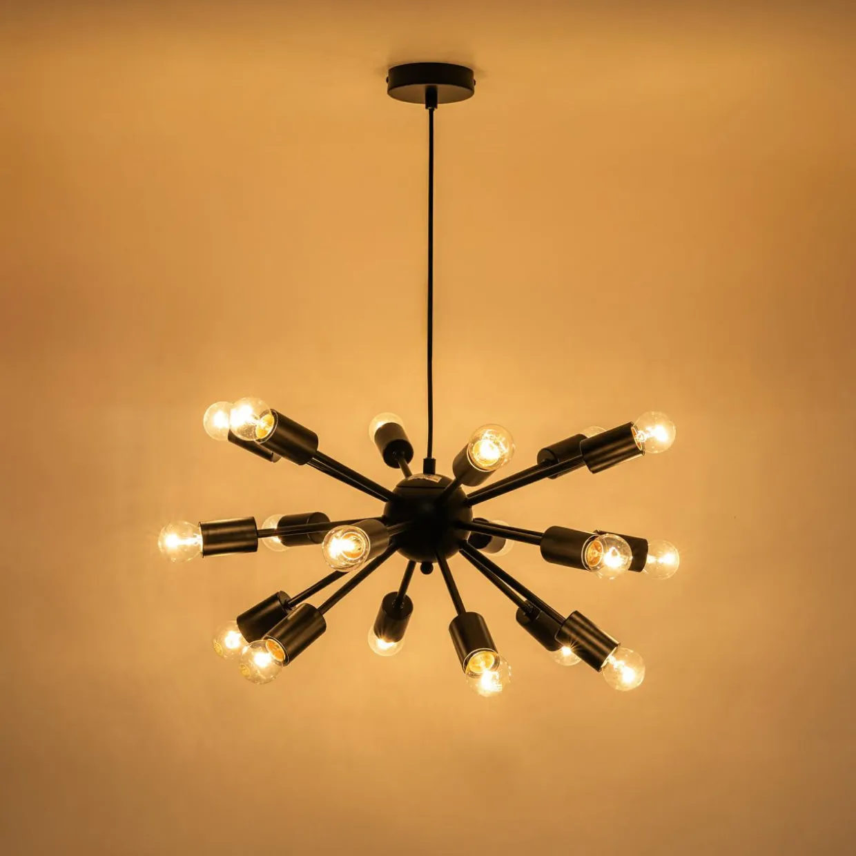 Lampa wisząca loftowa czarna MANDI 51 cm