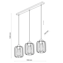 Lampa wisząca loftowa na listwie GALAXY NEW 3