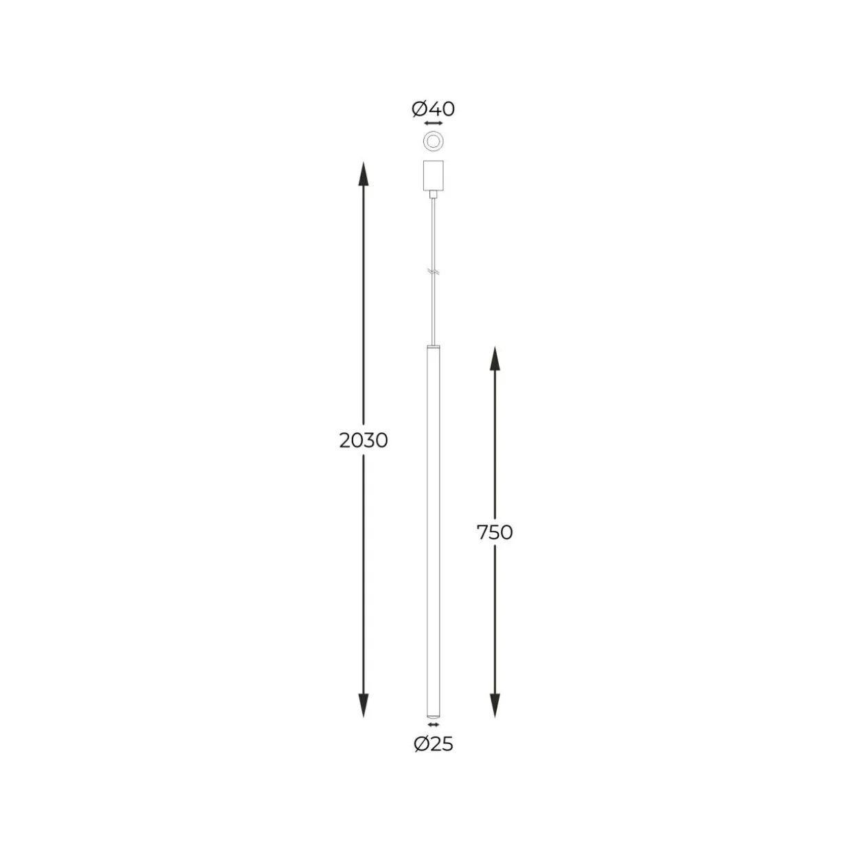 Lampa wisząca loftowa złota NOVA M 204 cm