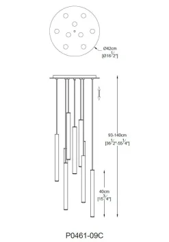 Lampa wisząca LOYA LED P0461-09C-B5SC