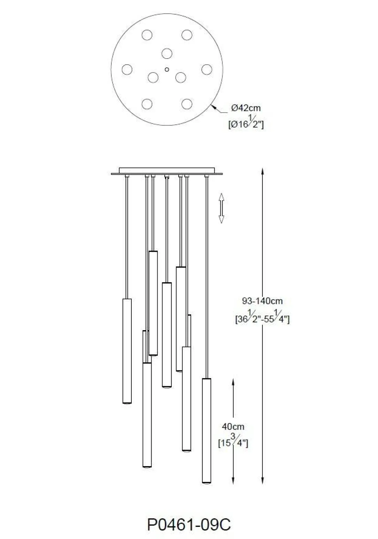 Lampa wisząca LOYA LED P0461-09C-B5SC