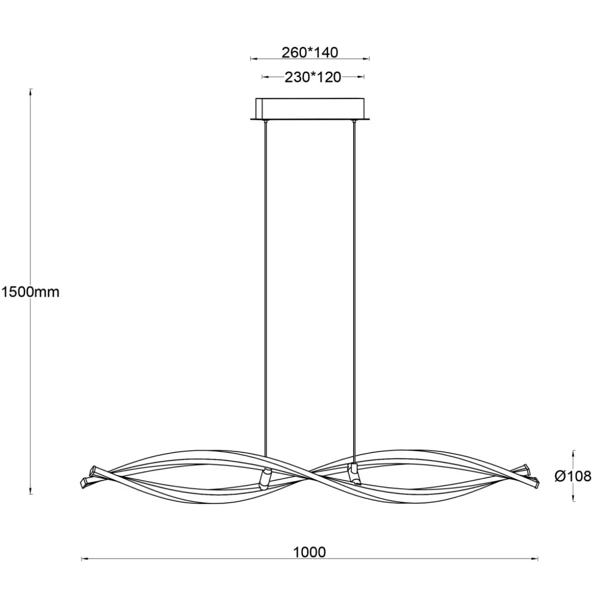Lampa wisząca minimalistyczna LED IDANA