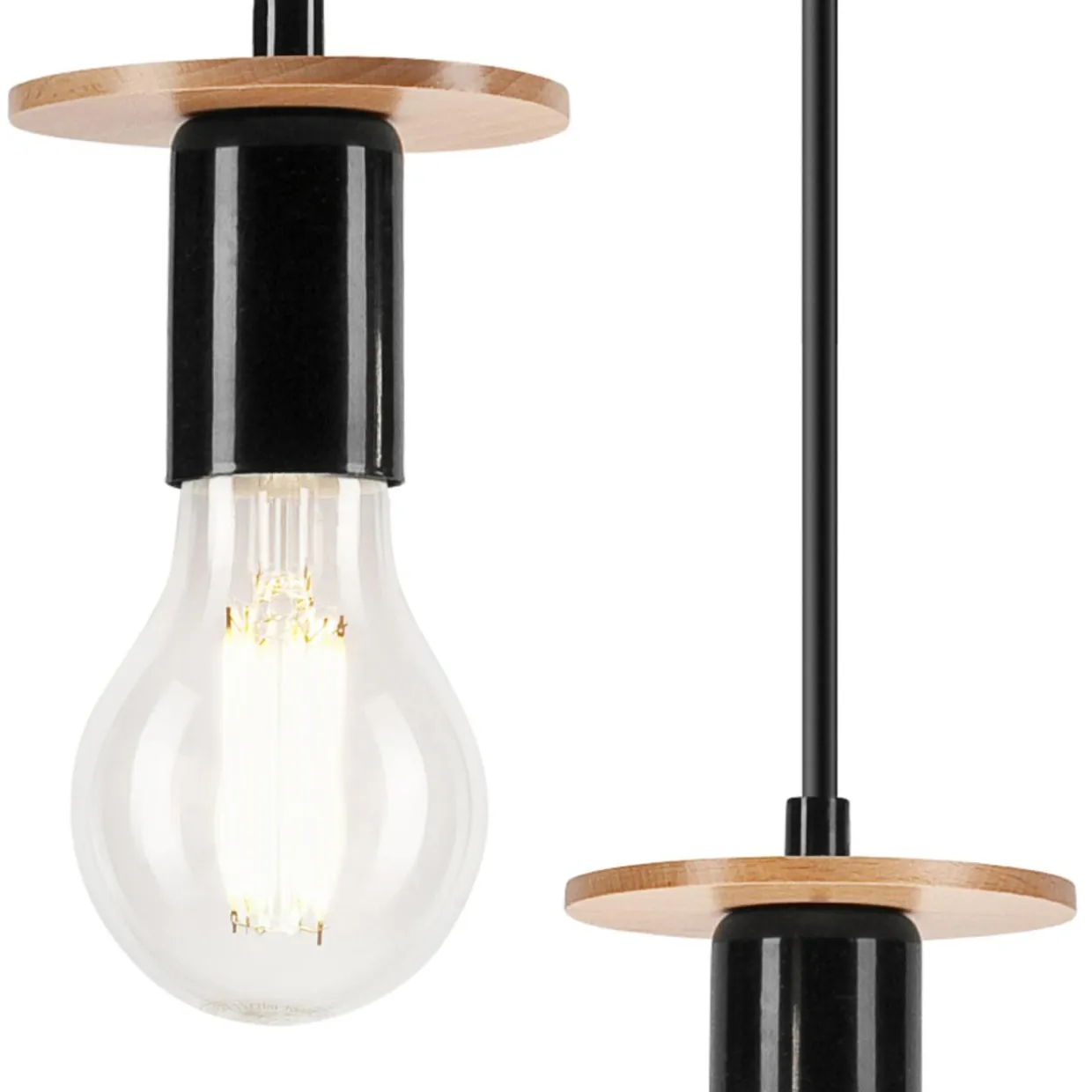 Lampa wisząca modern czarna ANGELINA 3