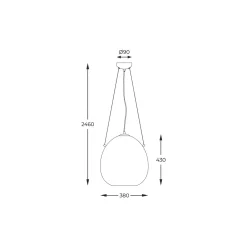 Lampa wisząca MOON P19066B-D38