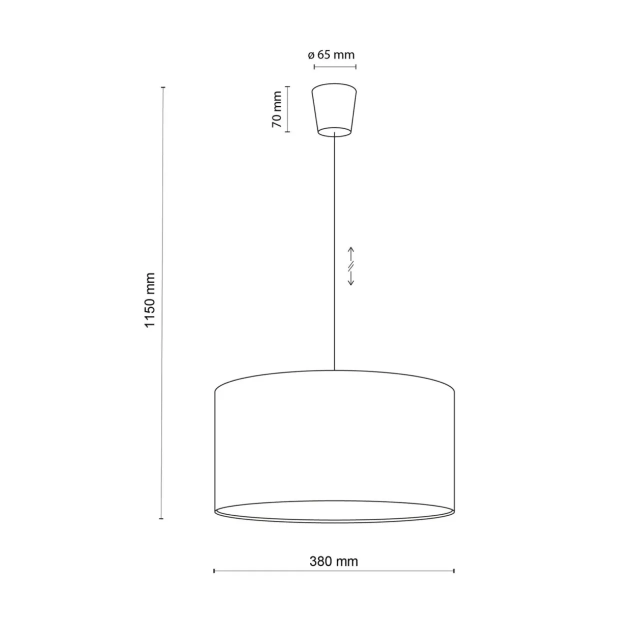 Lampa wisząca niebieska RONDO KIDS