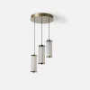 Lampa wisząca okrągła podstawa złota CALLY 3