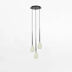 Lampa wisząca okrągła podstawa biała FIORE III