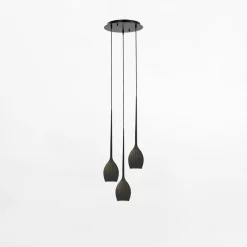 Lampa wisząca okrągła podstawa czarna FIORE III