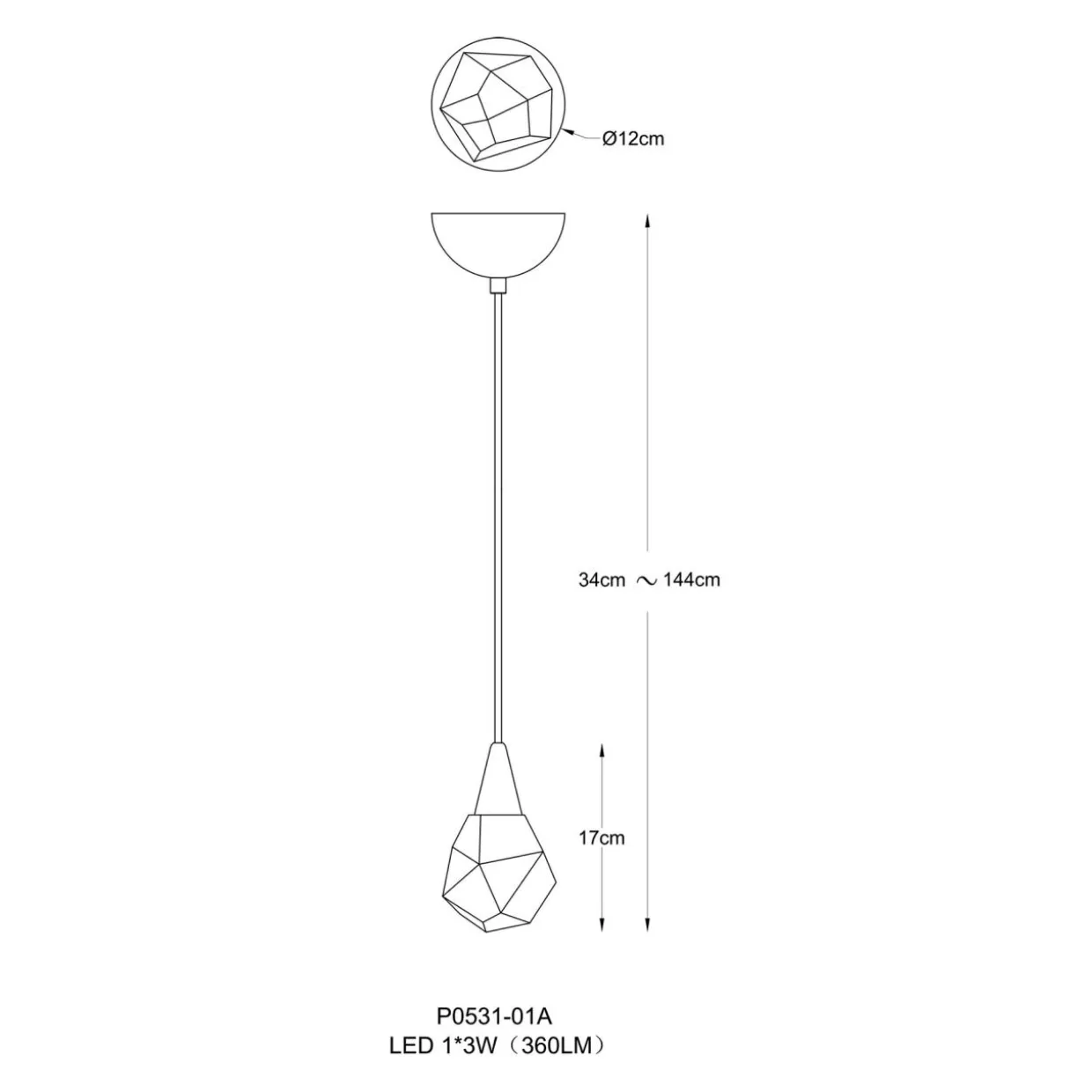 Lampa wisząca ORE P0531-01A-F4AC