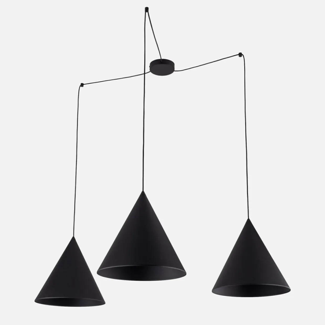 Lampa wisząca pająk czarna CONO 3