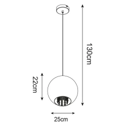 Lampa wisząca P12082D-D25 IVIA