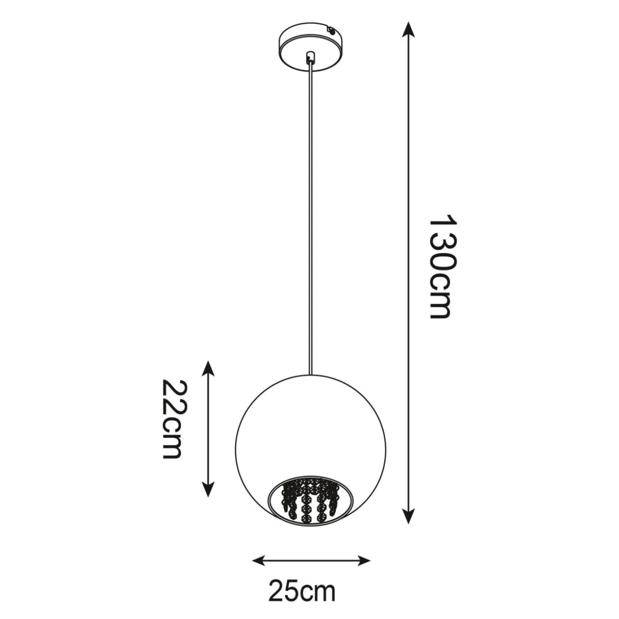 Lampa wisząca P12082D-D25 IVIA