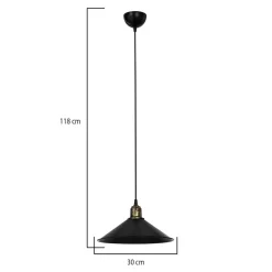 Lampa wisząca pojedyncza czarna MAYA
