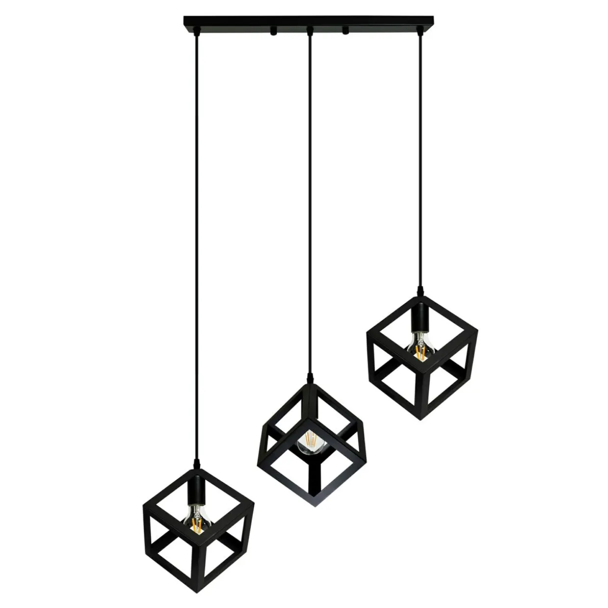 Lampa wisząca 3-punktowa czarna SWEDEN