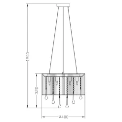 Lampa wisząca RLD92174-8B VERONA