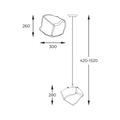 Lampa wisząca ROCK P0488-01A-F4AC