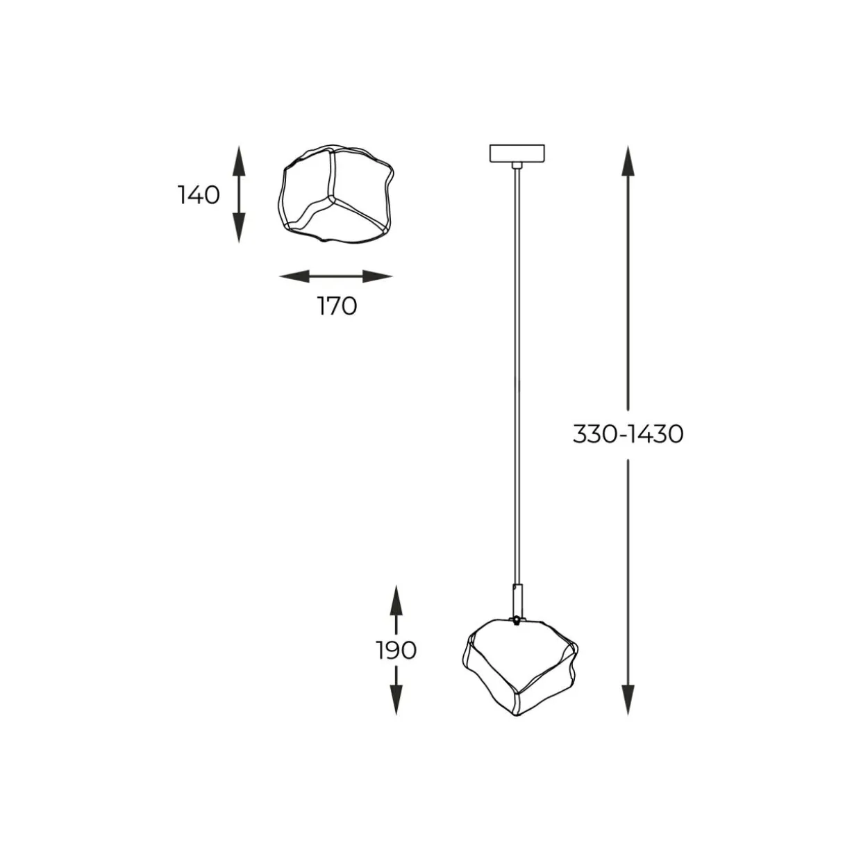 Lampa wisząca ROCK P0488-01F-U8AC