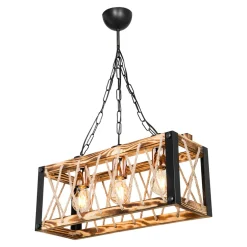 Lampa wisząca rustykalna drewniana FARAH 50 cm