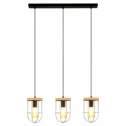 Lampa wisząca rustykalna drewno dębowe RENO III