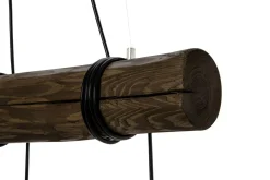 Lampa wisząca rustykalna orzech TRABO 3