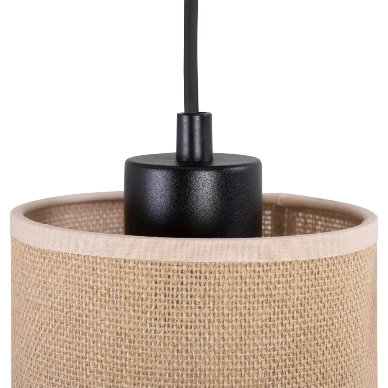 Lampa wisząca rustykalna sosna TRABO JUTE 3