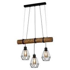 Lampa wisząca rustykalna sosna FORTADA 3