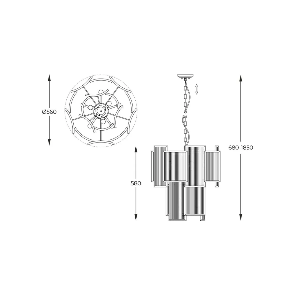 Lampa wisząca SERGIO P0528-08A-F4AC