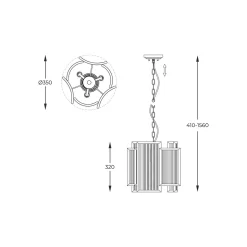 Lampa wisząca SERGIO P0528-08A-V6AC