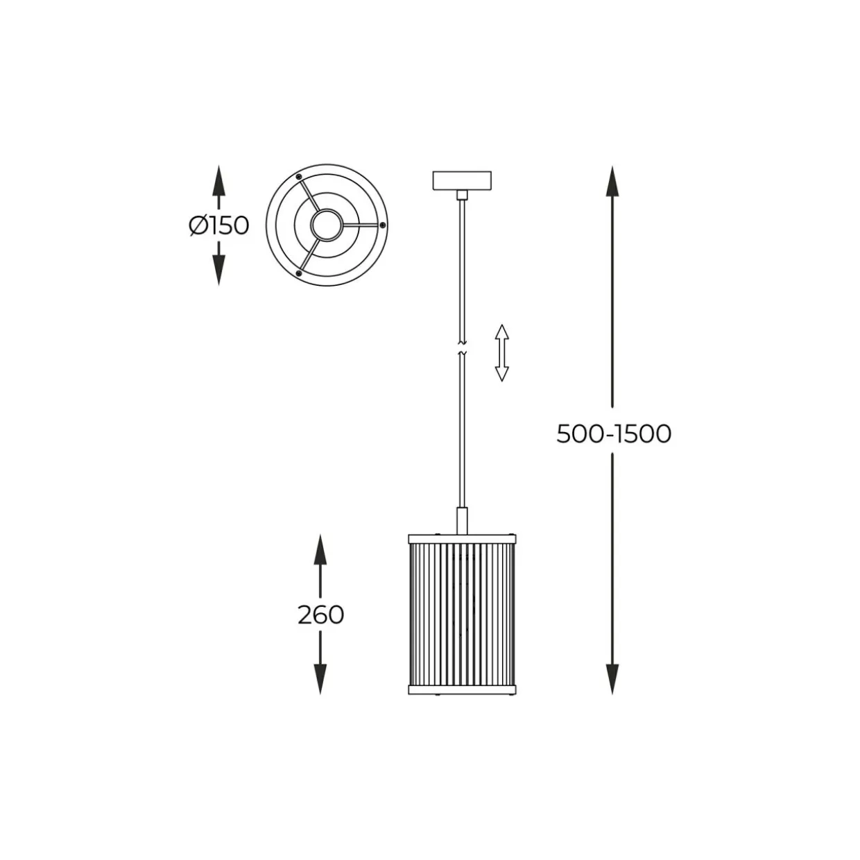 Lampa wisząca SERGIO P0528-01F-F4AC