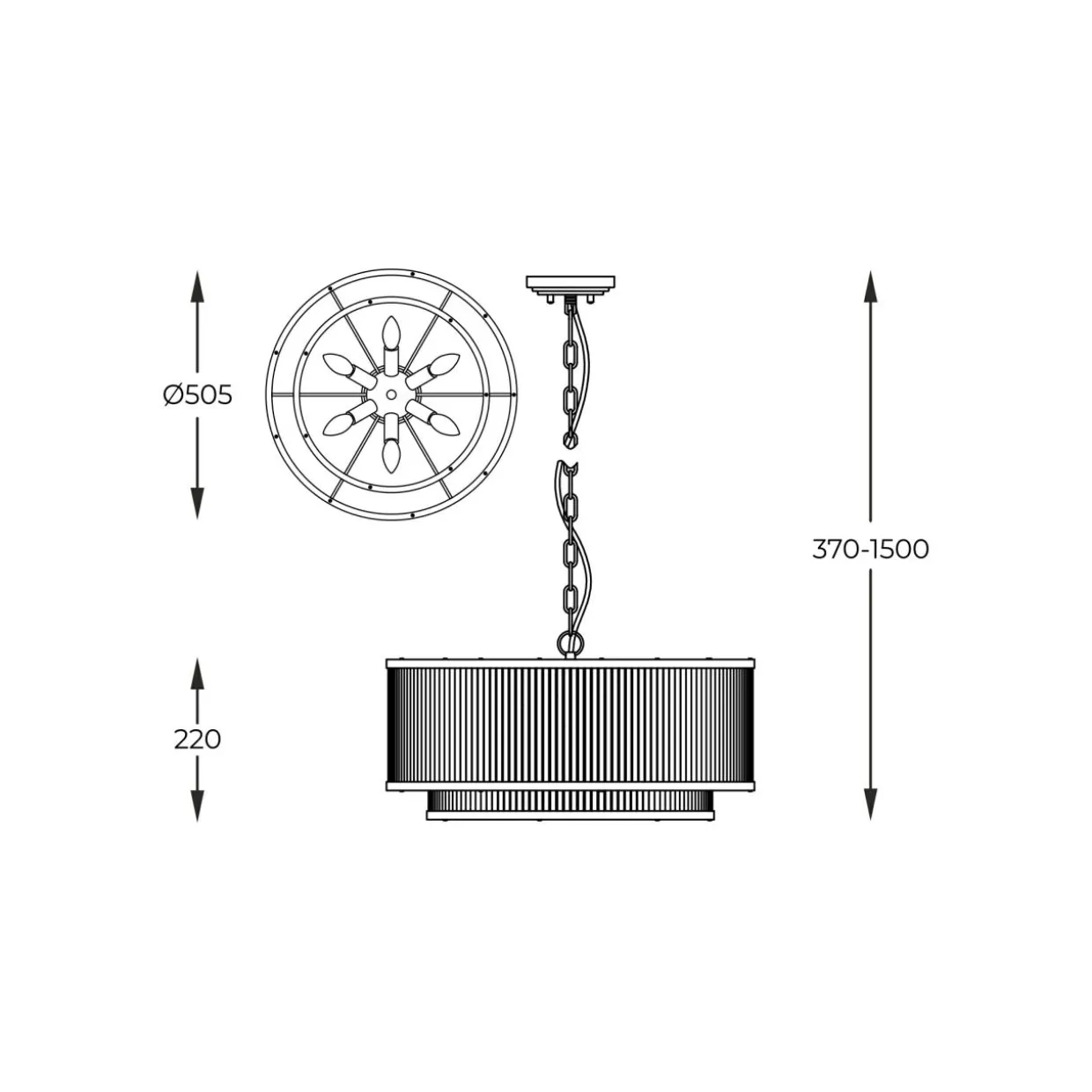 Lampa wisząca SERGIO P0528-06H-V6AC