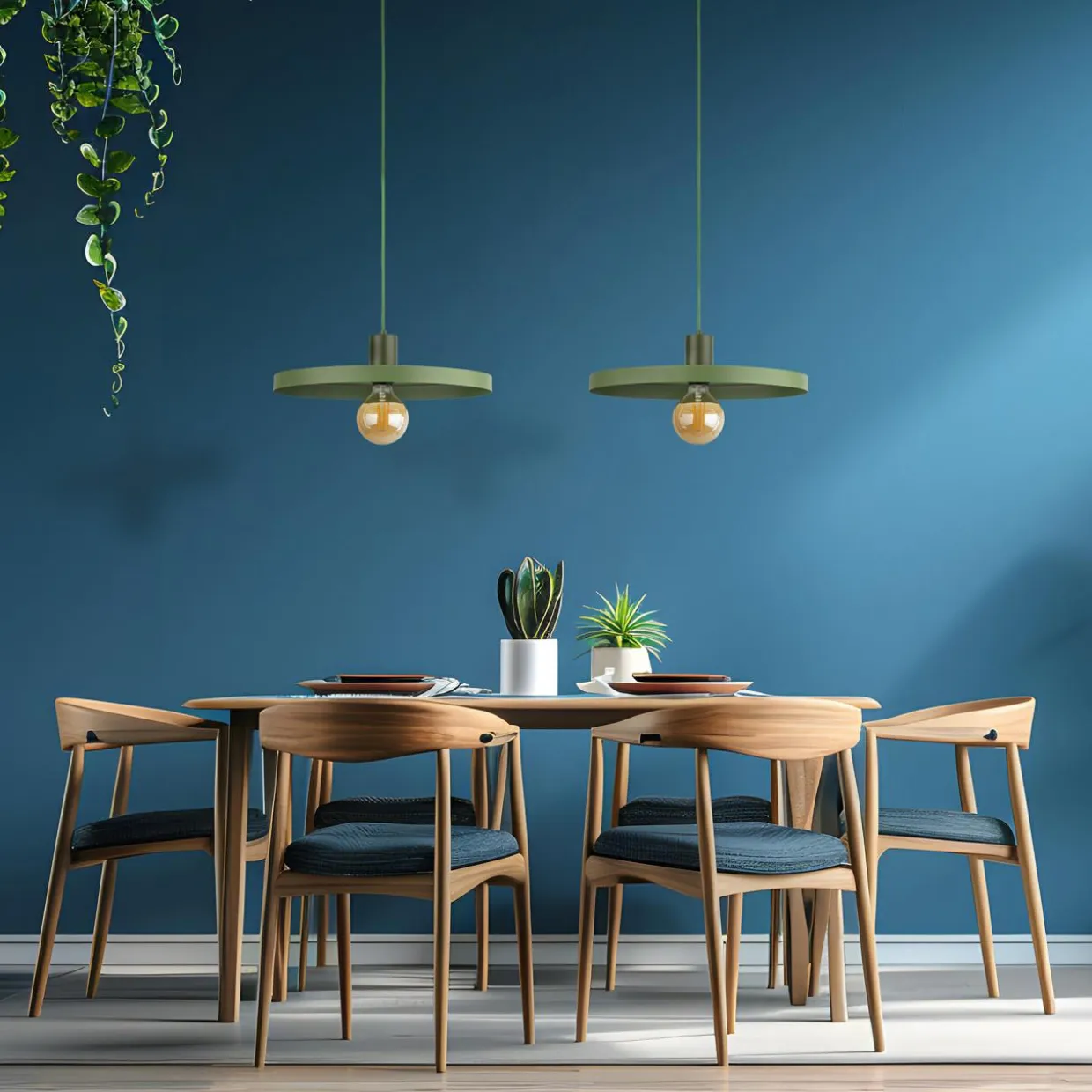 Lampa wisząca SILA GREEN PEAPOD fi 30 cm