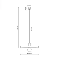 Lampa wisząca SILA GREEN PEAPOD fi 44,5 cm