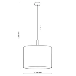 Lampa wisząca szara DEVA NATURE I