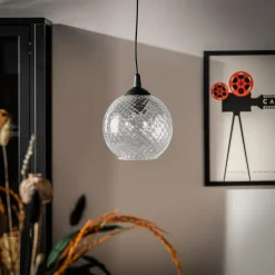 Lampa wisząca tranparentny klosz MIX fi 18 cm