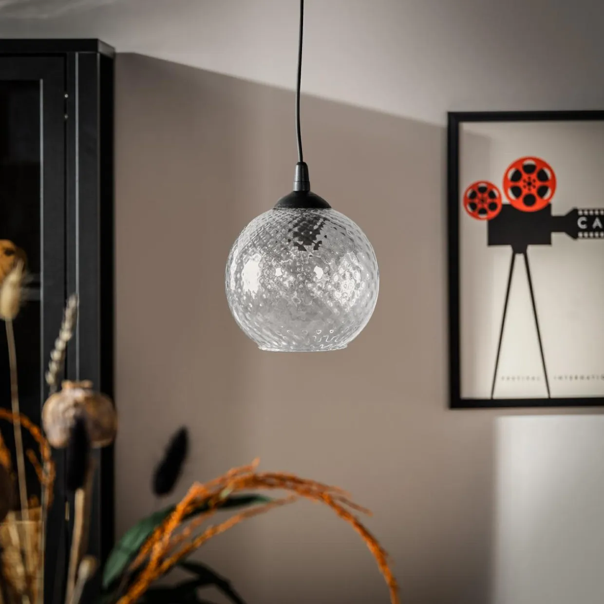 Lampa wisząca tranparentny klosz MIX fi 18 cm