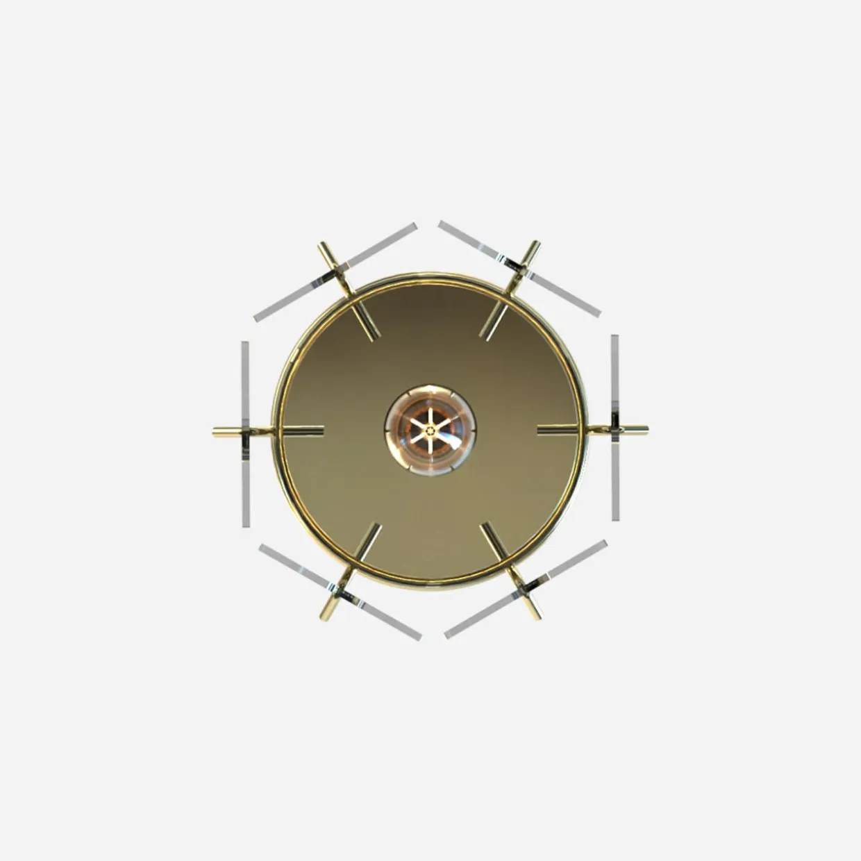 Lampa wisząca transparentne szkło złota NIRA φ16 cm