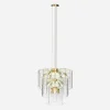 Lampa wisząca transparentne szkło złota NIRA φ56 cm