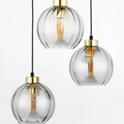Lampa wisząca transparentna okrągła podstawa DEVI 3