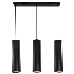 Lampa wisząca tuba czarno-złota LATI III