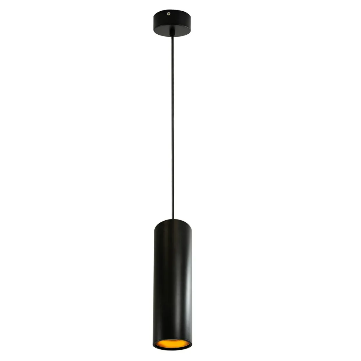 Lampa wisząca tuba czarno-złota LATI I