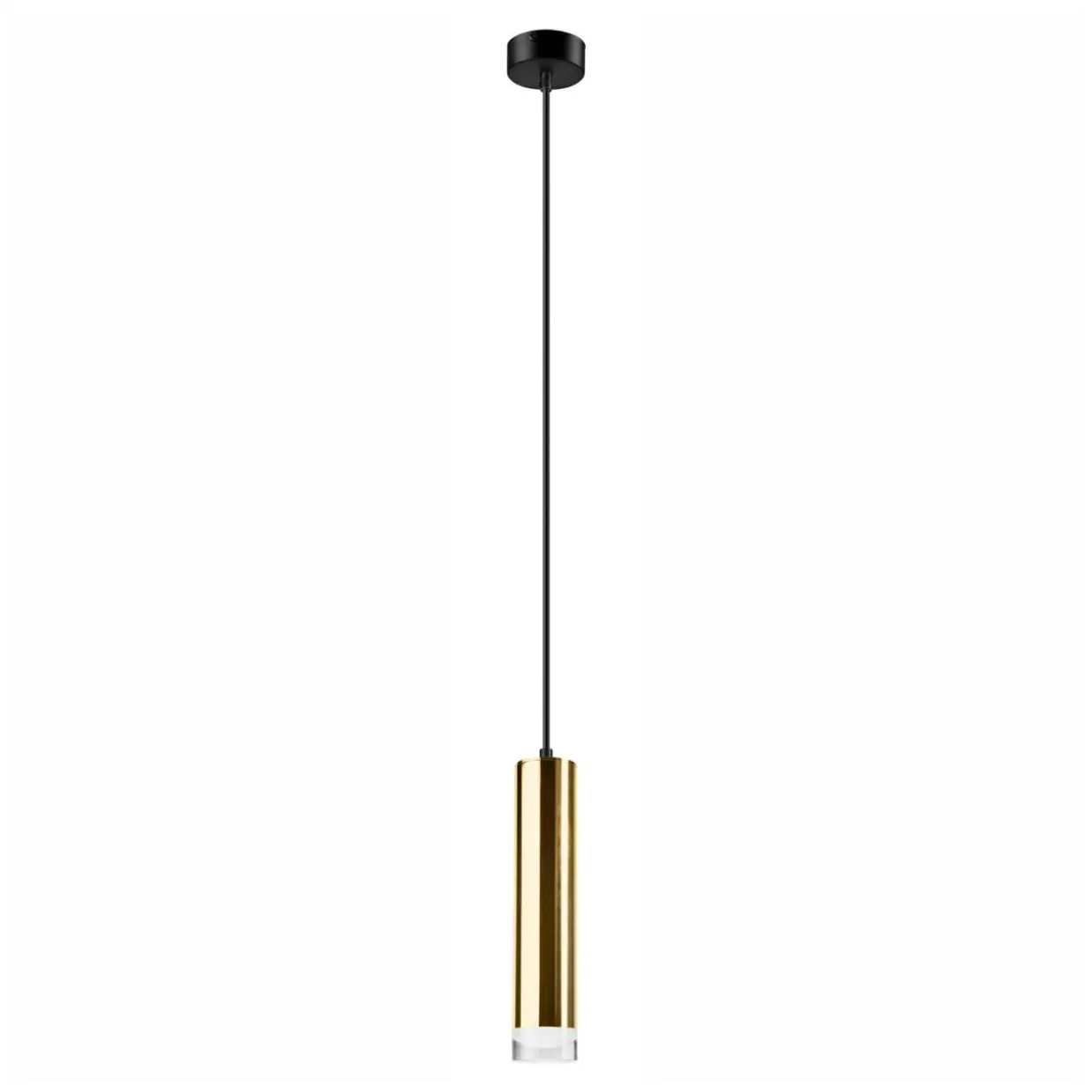 Lampa wisząca tuba złota DIEGO I