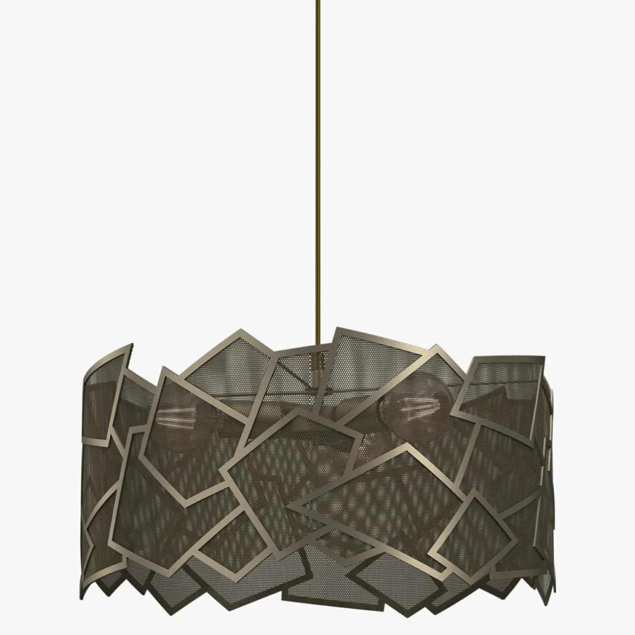 Lampa wisząca tytanowe złoto CAMO III