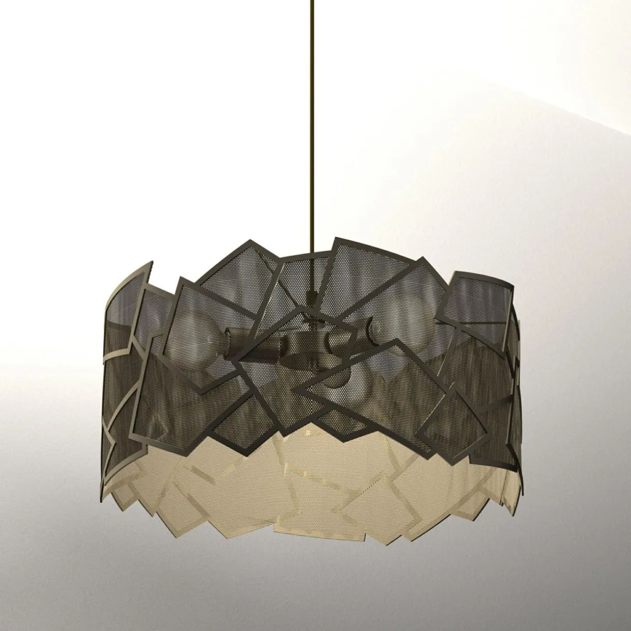 Lampa wisząca tytanowe złoto CAMO III