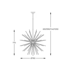 Lampa wisząca URCHIN P0491-09C-F7DY