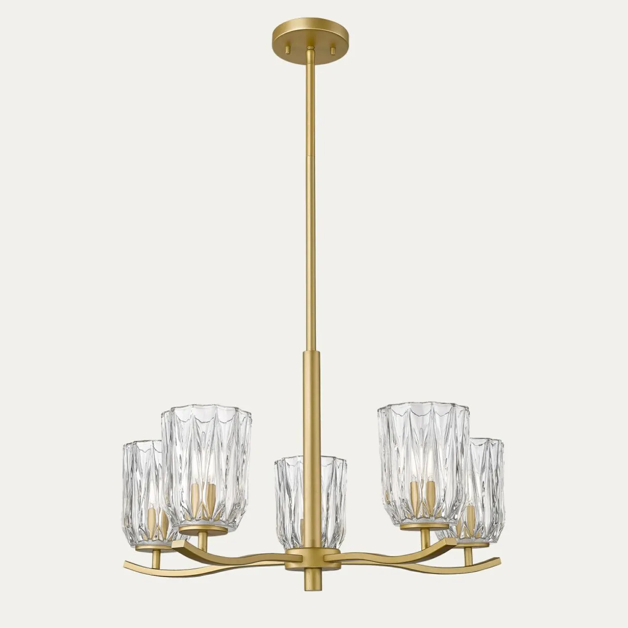Lampa wisząca żyrandol złota TAZZA