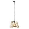 Lampa wisząca z jutowym abażurem EVREN 30 cm